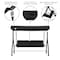 Flash Furniture Black 3-Seater Convertible Canopy Patio Swing/Bed TLH-007-BK-GG - alternate 7